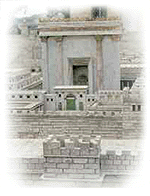 The Jewish Temple, destroyed 70 AD